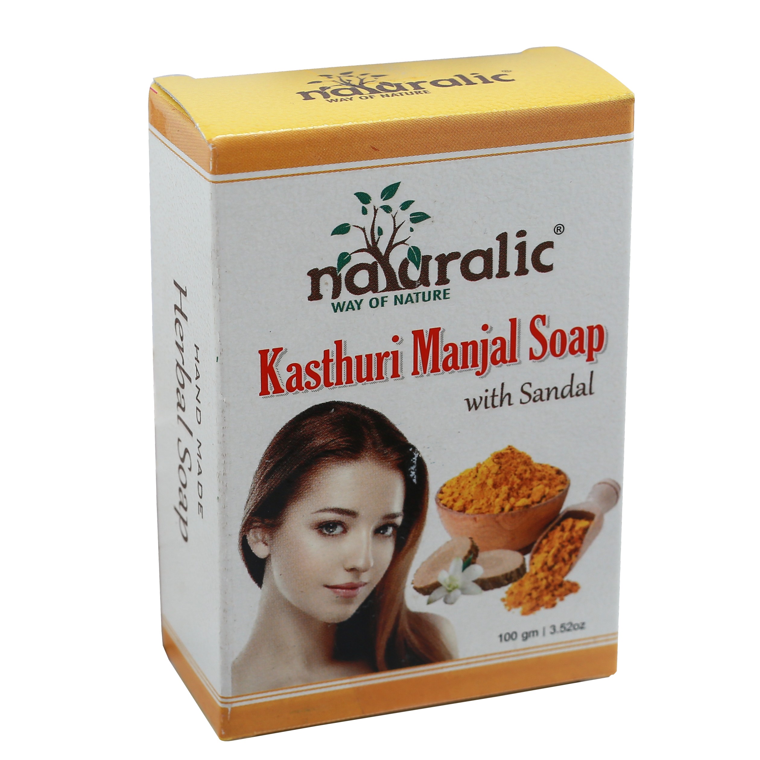 Naturalic Kasturi Manjal Soap 100gm - Iyarkai Herbal Products